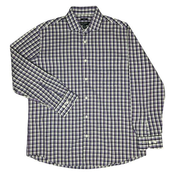 Pronto Uomo Men’s L Slim Fit Button-Down Long Sleeve Dress Shirt - Picture 1 of 8
